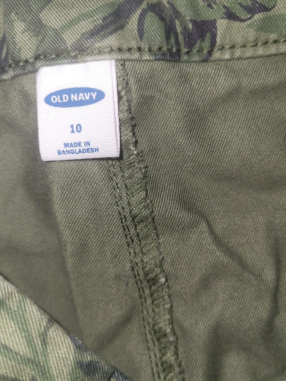 Old Navy Pixie Women's Shorts 10 Olive Tropical Palm Print Camo Streetwear - Picture 6 of 7